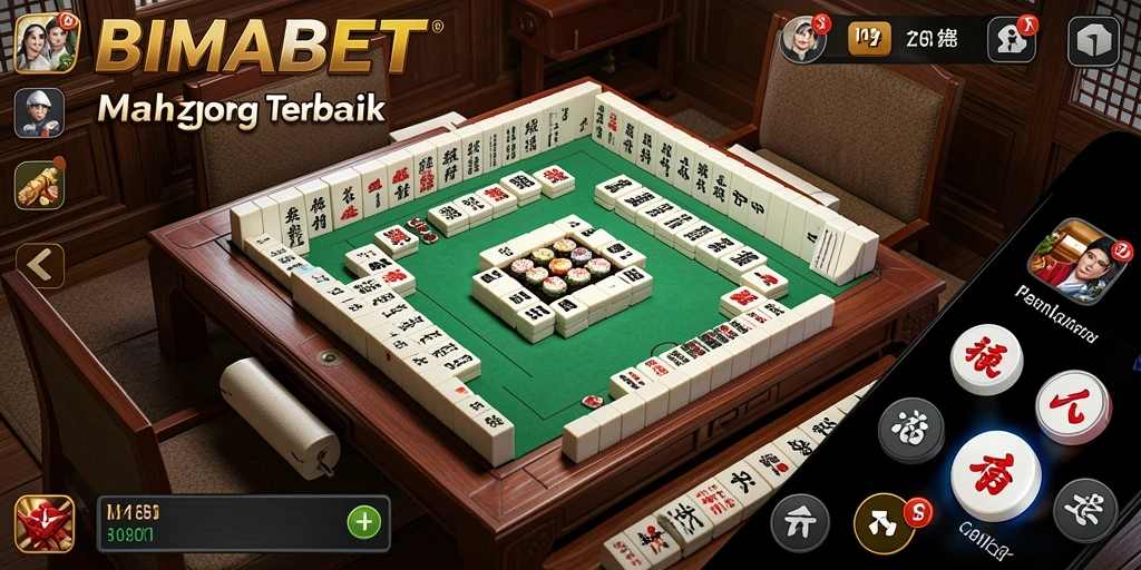 Tampilan gameplay Mahjong yang menarik di BIMABET.