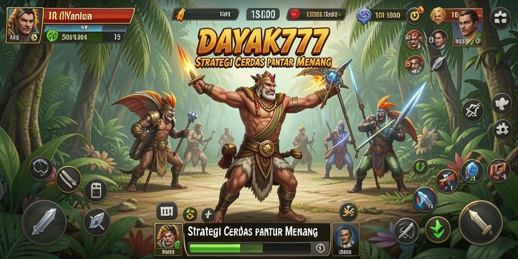 Screenshot gameplay DAYAK777 yang menampilkan strategi intens.