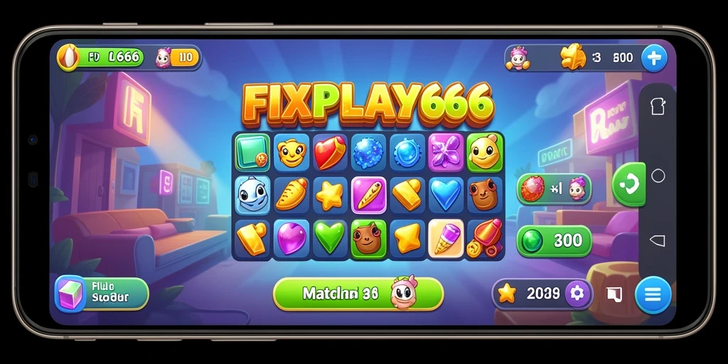 Tampilan menarik dari gameplay <strong>FIXPLAY666</strong> dengan berbagai objek colorful.