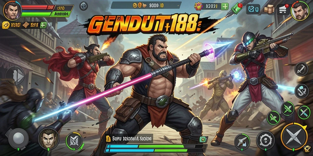 Tampilan gameplay menegangkan GENDUT188 dalam aksi penuh.