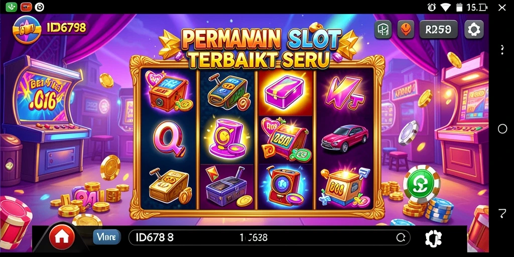 Tampilan gameplay ID678 dengan gulungan slot yang menarik dan fitur bonus.