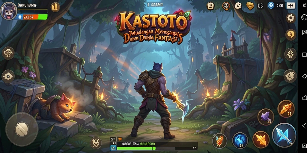 Screenshot gameplay KASTOTO dengan petualangan yang mendebarkan.
