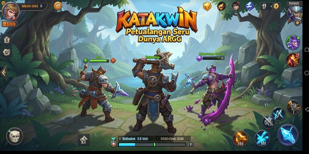 Tampilan gameplay KATAKWIN yang mengasyikkan dan penuh aksi.
