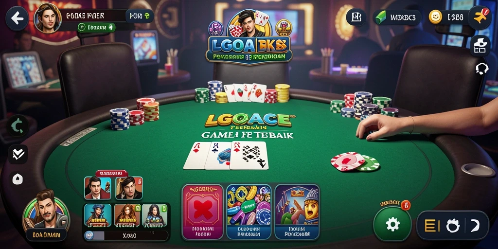 Gameplay LGOACE menampilkan aksi Poker yang mendebarkan dan grafis yang memukau.