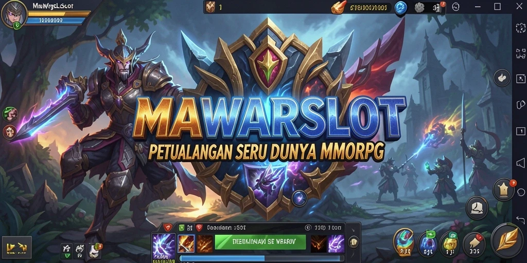Screenshot menunjukkan aksi seru dalam permainan MMORPG MAWARSLOT.