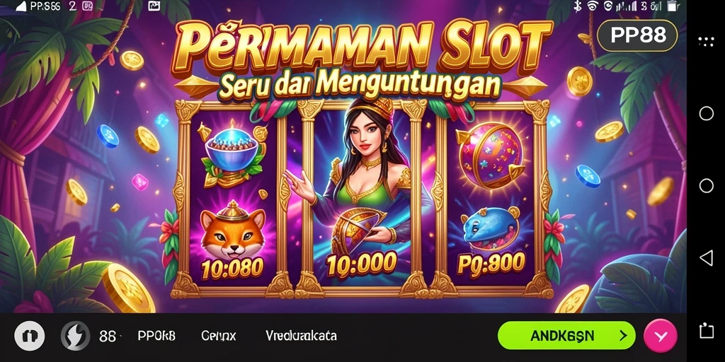 Tampilan gameplay Slot PP88 yang mendebarkan dan penuh warna.