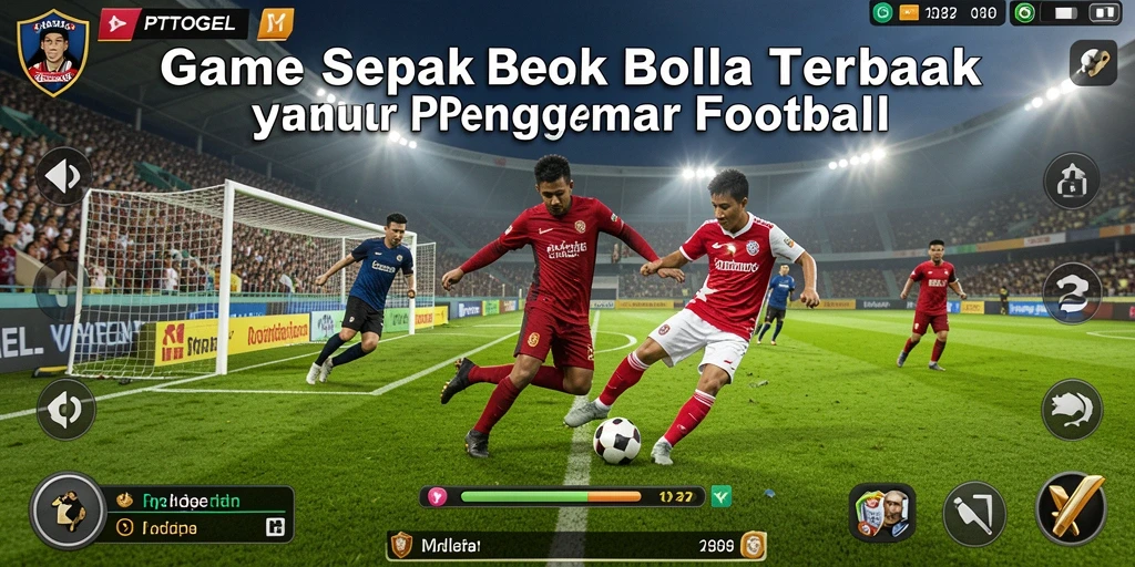Tampilan gameplay seru PTTOGEL dengan aksi pemain sepak bola.