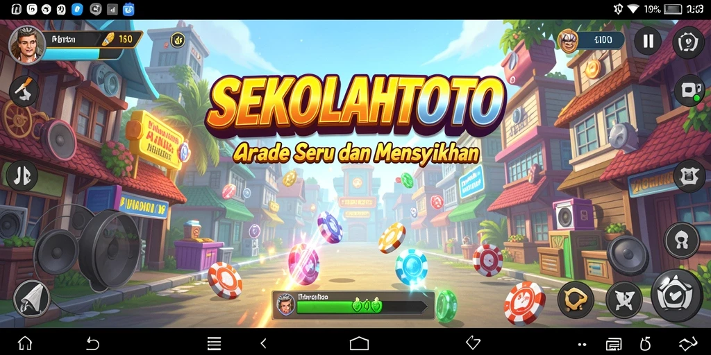 Tampilan gameplay menegangkan dan penuh aksi di SEKOLAHTOTO.