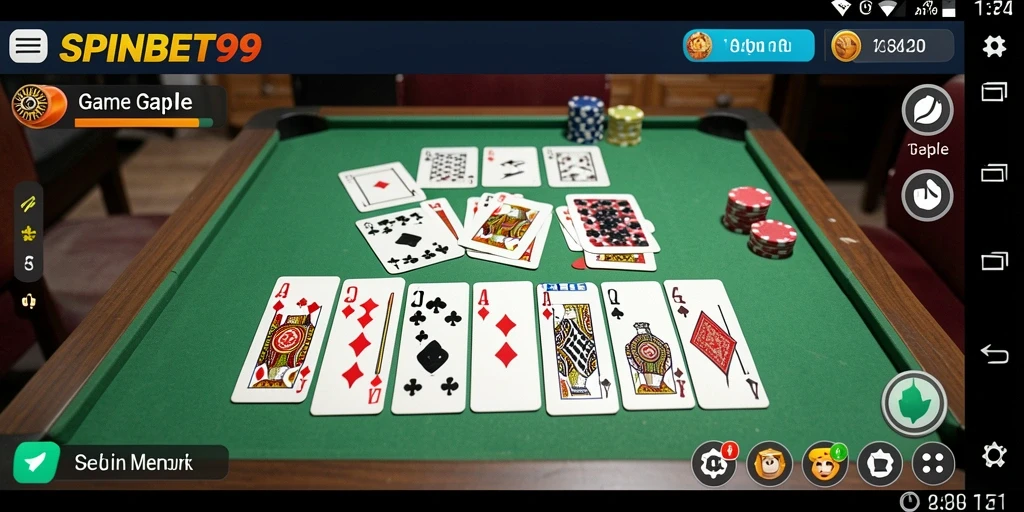 Tampilan gameplay Gaple menarik dan interaktif.