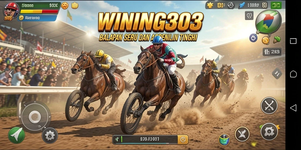 Tampilan gameplay balapan yang mendebarkan di WINNING303.